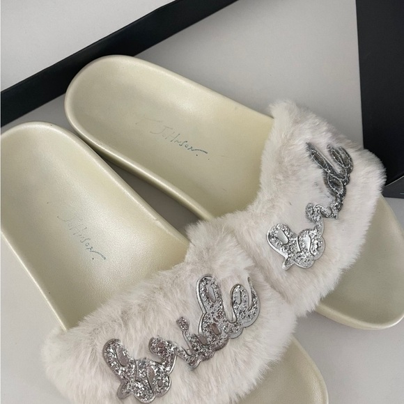 Betsey Johnson bedazzled Bridal Slides - Picture 8 of 13